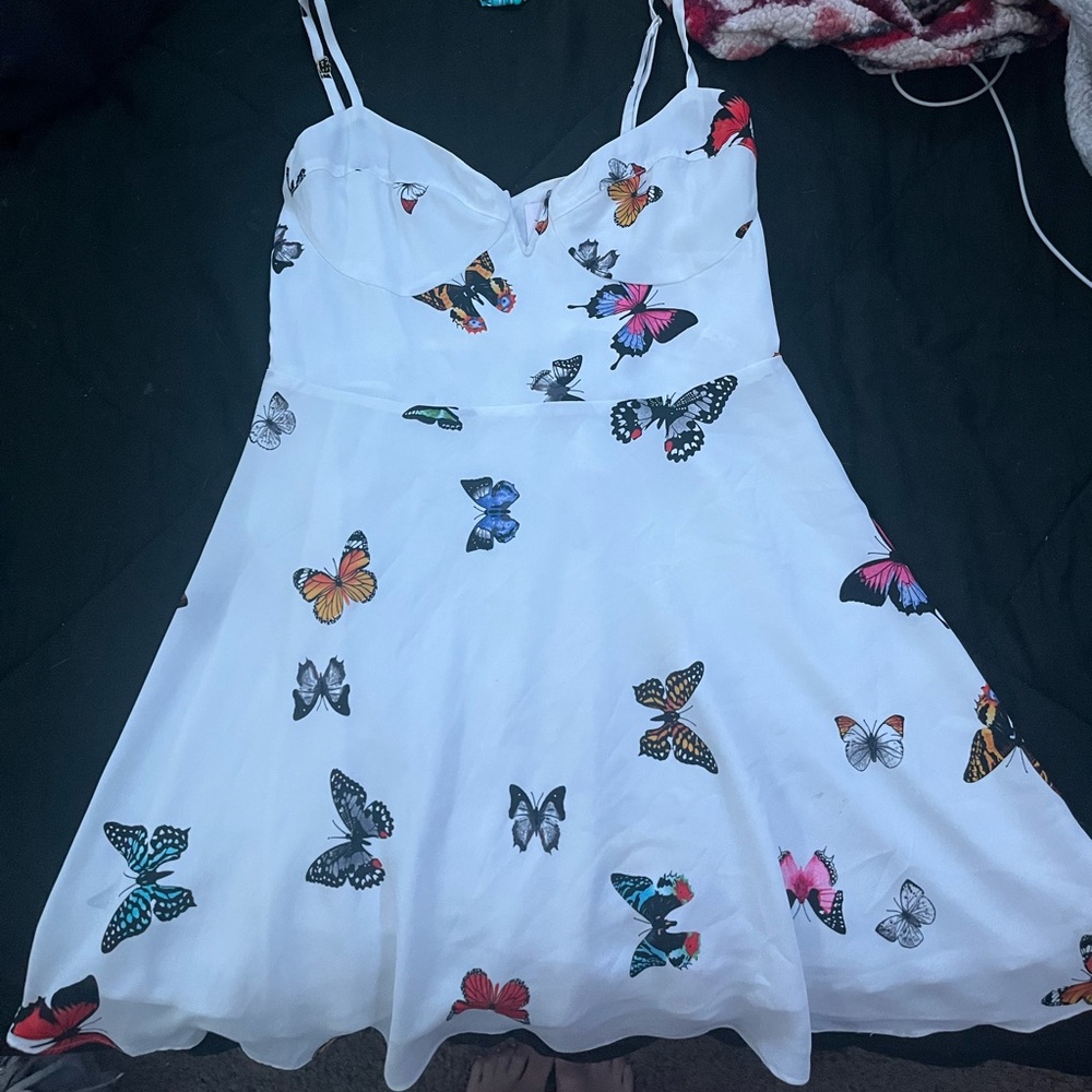 White Butterfly Dress